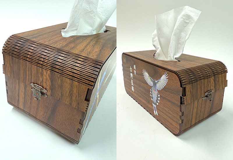 台灣藍鵲面紙盒